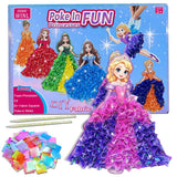mom&myaboys Poke in Fun Art Kit for Kids DIY Princess Craft Set Birthday Gifts for Girls Ages4-8,Mess-Free Art for Children Fun Activity for Boys Old 3 4 5 6 7 8 9,Christmas Gift for Kid 3 Up mom&myaboys