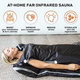 LifePro Sauna Blanket for Detoxification - Portable Far Infrared Sauna for Home Detox Calm Your Body and Mind Regular Black LifePro