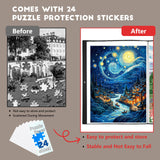 KOSTBAR Puzzle Storage Folder for 1000-Pieces with 24 Puzzle Saver Sheets, Puzzle Frame Accessories for Puzzle Organizers and Storage, Dustproof Puzzle Keeper, Gift for Puzzle Lovers KOSTBAR