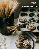 Bake Choice Muffin Top Pan includes 100 Natural Cupcake Liners, Cupcake Pans Nonstick 12 Cup, Muffin Tin, Carbon Steel Baking Supplies Bake Choice