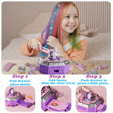 Jewelry Making Kit & Hair Gem Stamper for Girls 6-12, DIY Necklace & Bracelet Making Kit, Princess Crafts & Fashion Designer Kits for Kids Ages 6-12, Birthday Gift GrandSail