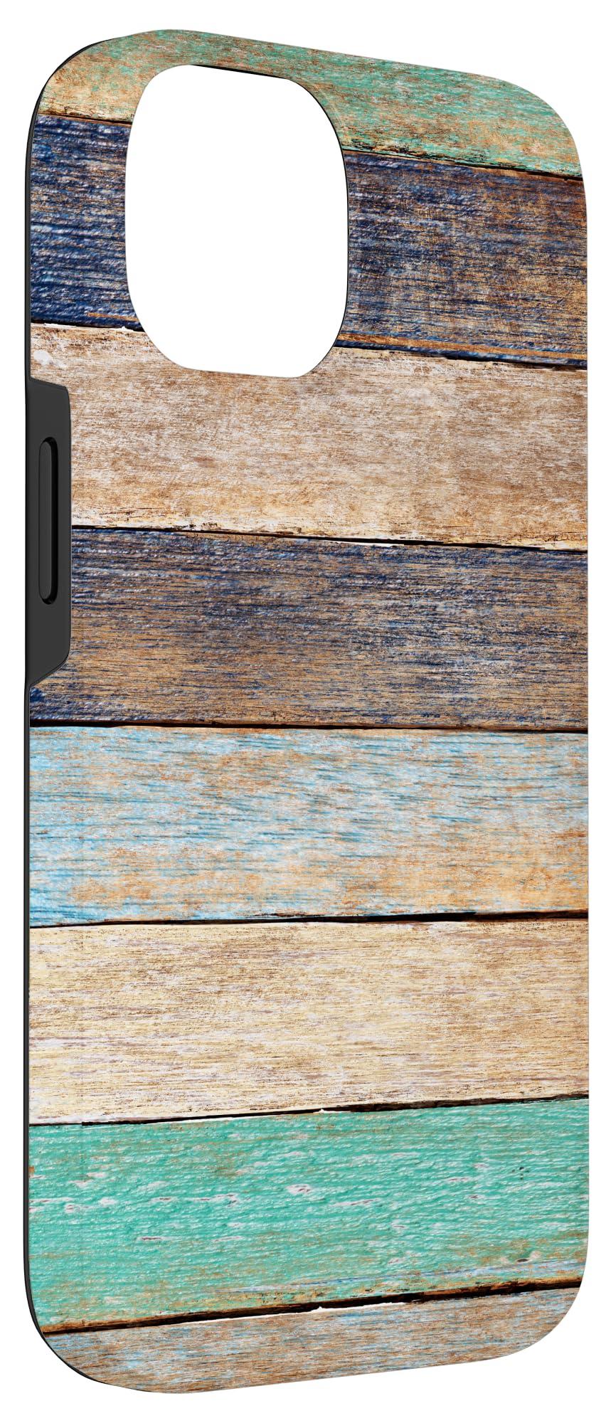 Turquoise Woodgrain Shiplap Rustic Farmhouse Wooden Panels Case for iPhone 14 Cute Rustic Shiplap Phone Case Co
