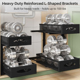 Under Sink Organizer, 2 Tier Pull out Cabinet Organizer Baskets with Mesh Sliding Drawers, Slide out Storage Shelf for Home, Kitchen, Bathroom, Pantry, Office Cabinet, Countertop(1 Pack) Kitstorack