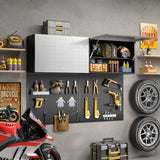 Metal Garage Storage Cabinet with Locking, Wall Mounted Tool Cabinets with Door and Shelf, Floating Steel Storage Cabinets, Small Kitchen Wall Cabinet, Flip Up Wall Locker Cabinet, Assembly Required MetalMax