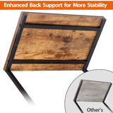 SUPER DEAL Nesting Side Tables Set of 3 Industrial C Shaped End Table Set Stackable Coffee Table Heavy Duty Metal Frame for Small Space, Living Room, Bedroom, Tray for Laptop Coffee Snack SUPER DEAL
