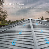 Domi 12x14FT Outdoor Sunroom, Galvanized Steel Hardtop Enclose Gazebo Sloping Roof, All Weather Aluminum Solarium Screen House for Patio Deck Backyard with Lockable Door, Moveable PVC Screen domi outdoor living