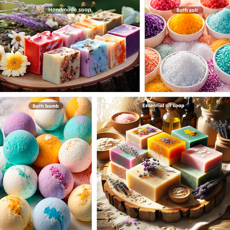 16 Colors Bath Bomb Soap Dye - Wayin Liquid Based Soap Colorant, Food Grade Coloring, Skin Safe, Vibrant Neon Soap Coloring for Soap Making DIY, Bath Bomb Supplies Kits, Bath Salt Crafting, Slime Dye Wayin