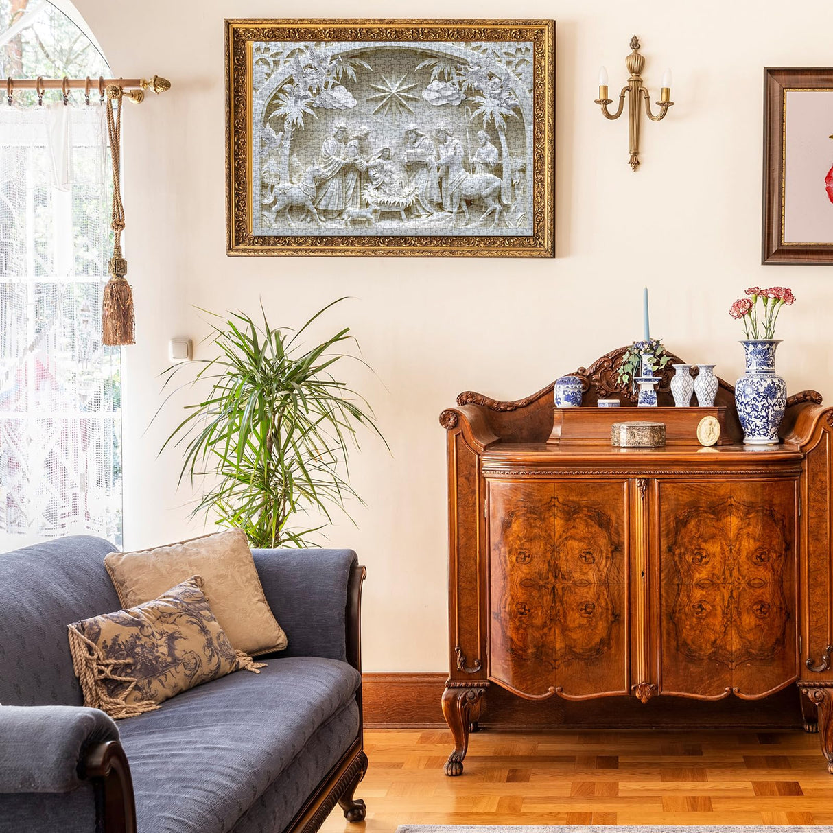 3D Nativity Scene Sculpture Puzzles for Adults 1000 Pieces, Christian Jesus Religious Bible Jigsaw Puzzles, Faith Catholic Cross Puzzle BBOLDIN