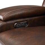 Watson & Whitely Genuine Leather Power Recliner Chairs for Adults, Zero Gravity Recliner with Power Headrest & Hidden Storage, Electric Reclining Sofa Chair for Living Room, Home Office, Dark Brown Watson & Whitely