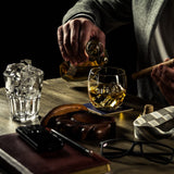 Whiskey Decanter With Glass Stopper - Capitol Liquor Decanter - Airtight Stopper for Wine, Bourbon, Brandy, Juice, Water - Decanter Sets For Men Christmas Gifts for Dad Boyfriend Husband Him - 24 oz Bezrat