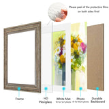 LUCKYLIFE 8x10 Picture Frame Set of 4, Rustic Farmhouse Picture Frames for Table or Wall Hanging LUCKYLIFE