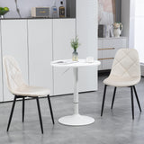 Finnhomy 24'' Round Cocktail Bar Table with Metal Base, Tall Bistro Pub Table, Adjustable 27.9''-35.4'' Counter Bar Height for Kitchen, Dining Room, Living Room, Easy Assembly, White Finnhomy