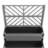 Outsunny Raised Garden Bed with Trellis, 2 Tier Wooden Elevated Planter Box with Legs and Metal Corners for Vegetables, Flowers, Herbs, Gray Outsunny