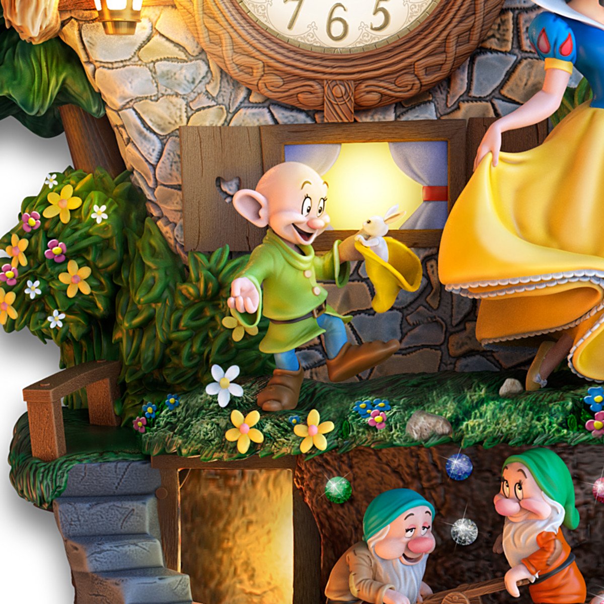 The Bradford Exchange Disney Snow White Hidden Treasure Illuminated Cuckoo Clock The Bradford Exchange