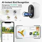TT Nature Bird Feeder with Camera, Upgraded 1.5L Smart Bird Feeder with AI Identify for 10000 Plus Bird Species, Auto Capture Bird & Real-time Notifications, Ideal Gift for Bird Lovers (Iron Roof) TT Nature