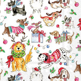 IHR Ideal Home Range Holiday Pets Napkins Rosanne Beck - Disposable 3-Ply Paper Party Napkin Pack, Cocktail Size 5" x 5", Christmas Dogs, 20-Count IHR Ideal Home Range