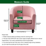 CRFATOP 2 Piece Club Chair Slipcover Stretch Barrel Chair Covers Jacquard Tub Chair Slipcovers Soft Armchair Sofa Cover Removable Couch Furniture Protector Arm Chair Cover for Living Room,D37 CRFATOP