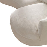 Oversized Curved Modular Sectional Sofa Couch - Luxury Cloud Boucle Upholstered L-Shaped Left-Facing Leisure Lounge Sofa with Extra Wide Chaise Daybed and 7 Throw Pillows for Living Room Apartment Eafurn