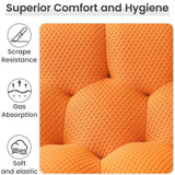 WJShome Bubble Loveseat Sofa,78.74'' Modern Upholstered Sofa, 2 Seater Mesh Fabric Love Seat Floor Sofa, 3D Honeycomb Shape Curved Couch for Living Room, Office, Apartment (Orange) WJShome
