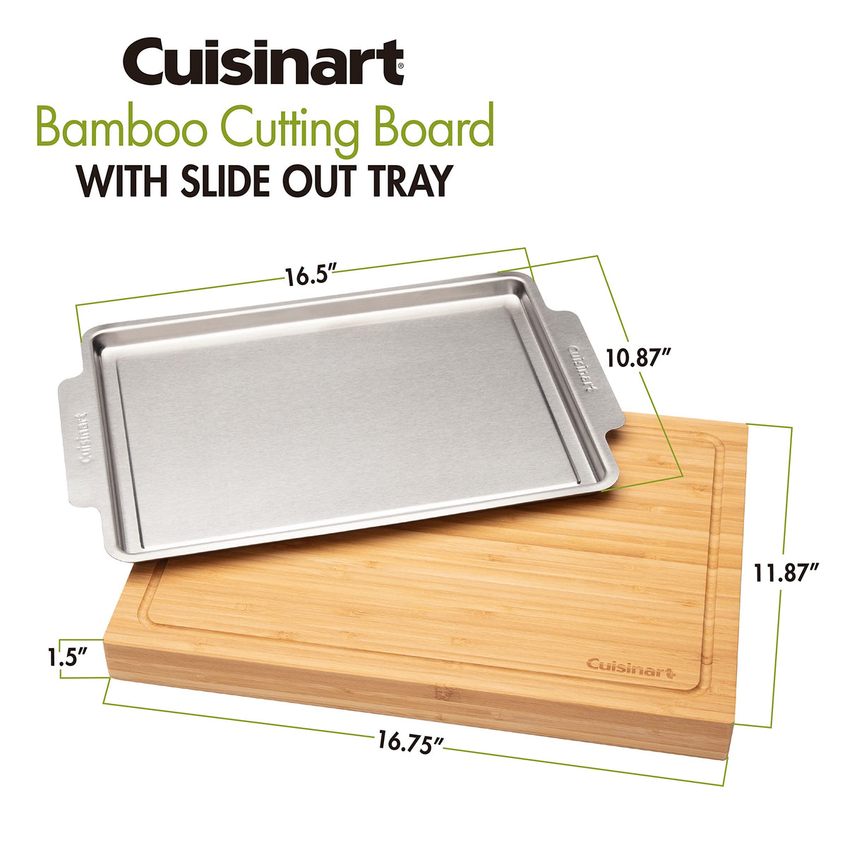 Cuisinart CPK-4884 Bamboo Cutting Board with Hidden Tray Cuisinart