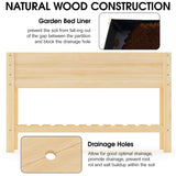 Highpro Wooden Raised Garden Bed with Legs, 48x24x30in Elevated Planter Box Stand Outdoor with Large Storage Shelf and Bed Liner for Backyard, Patio, Natural Cedar Wood Highpro