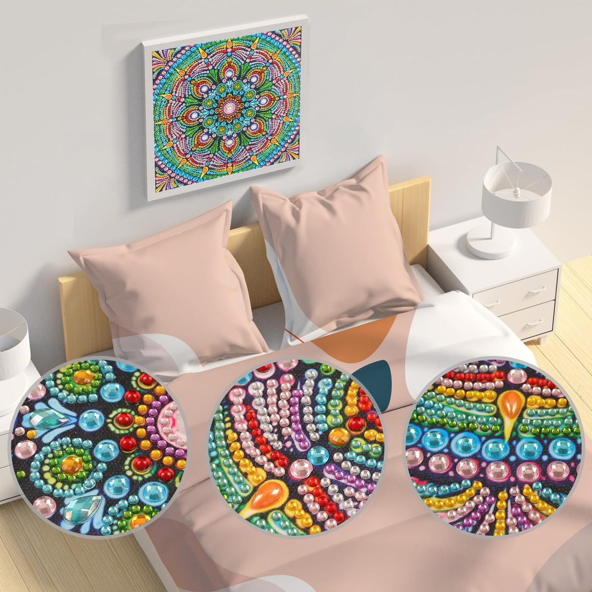 AiYuanzsh Special Shape Diamond Painting Set for Adults, Mandala 5D Partial Drilling Diamond Art Set for Beginners, Paint Gem Art Painting Crafts with Diamonds 30x30cm AiYuanzsh