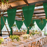 MODFUNS Ceiling Drapes for Parties Green Chiffon Ceiling Curtains 5x30FT 4 Panels Sheer Draping Fabric Tulle Curtain Drapery Elegant Arbor Ceiling Fabric for Bridal Baby Shower Party Tent Drapes MODFUNS