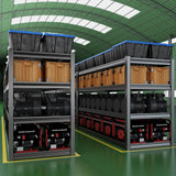 PMKES 62" W Garage Shelving Heavy Duty, 4 Tier Garage Shelves, 27" D Adjustable Storage Shelving Unit, Commercial Metal Shelf for Warehouse, Pantry, School, Shop, 62" Wx27 Dx62 H PMKES