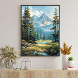 Ceiomez Paint by Numbers Landscape, Mountain Paint by Numbers Kit for Adults, Landscape Paint by Numbers for Adults on Canvas for Home Decor Gift Art Work 16x20in Ceiomez