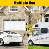 LAZMUMI 50 AMP Y Splitter Adapter Cord for RV and EV, 4 Prong 250V, NEMA 14-50P to 2X 14-50R,Heavy Duty 6/3+8/1 Gauge STW Wire,Outdoor Power Extension Cord for RV/EV/Tesla Model 3 X Y, 3 Feet LAZMUMI