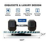 CLAYNIX Lazy Susan for Countertop - Lazy Susan for Table, Mother of Pearl Turntable Organizer, Wood Round Spinning Tray Rotating for Kitchen, Cabinet, Counter Spice Pantry.12.5 Inch CLAYNIX