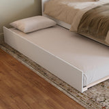 AFI, Madison King Platform Bed with Matching Footboard and Twin XL Trundle, White AFI