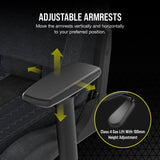 Corsair TC100 Relaxed Gaming Chair - Fabric - Racing-Inspired Design - Lumbar Pillow - Detachable Memory Foam Neck Pillow - Adjustable Seat Height - Adjustable Armrests - Gray and Black Corsair