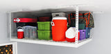MonsterRax Overhead Garage Storage Racks 4x6, Ceiling Mounted Shelving, Adjustable Hanging Storage Organizer, Heavy Duty Steel, Holds 500 Pounds, Color: White, Adjusts 12"-21” off Ceiling MonsterRAX Storage Solutions