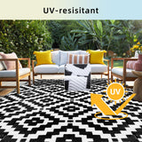 Favoyard Outdoor Rug 5x8 ft Waterproof Reversible Patio Plastic Straw Rugs for Decor Clearance Outside Large RV Camping Area Carpet Mat for Porch Deck Balcony Pool Backyard Picnic Beach Camper Door Favoyard