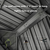 SHPAI Hardtop Gazebo 10x14FT, Aluminum Outdoor Gazebo with Galvanized Steel Double Roof Canopy, Curtains and Nettings, Metal Gazebo Permanent Pavilion for Patio Wedding, Party, Outdoor Dining, Gray SHPAI