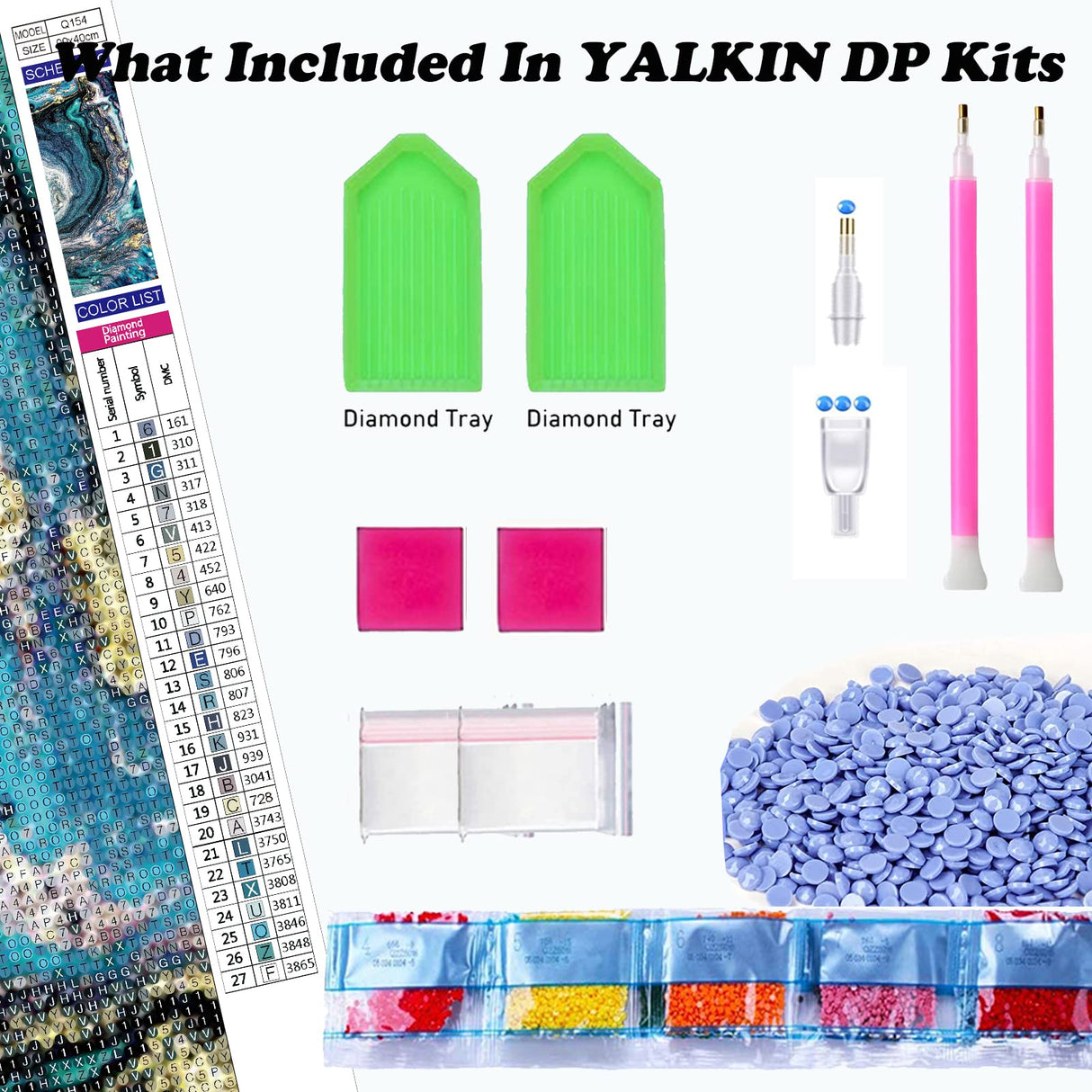 YALKIN 5D Large Diamond Painting Kits for Adults (35.4x15.7inch), Abstract Full Round Drill Wave Pictures Arts Paint by Diamonds Kits Diamond Art Kits for Home Wall Decor Relax Gift YALKIN