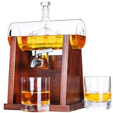 Jillmo Whiskey Decanter Sets for Men, 1250ml Decanter Set with 2 Whiskey Glasses, Ideal Bourbon Gifts for Men JILLMO