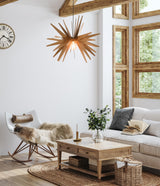 EXPLOSION Wood Pendant Light | Mid Century Modern Chandelier | Hanging Lamp | Wood Chandelier Lighting | Modern Light Fixture | Modern Pendant Light DEZAART