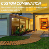 TONAHUTU 6FT Wooden Garden Pathway, Roll Out Wooden Curved Pathway Weather-Resistant Walkway for Outdoor Patios 17" W Roll Out Hardwood Walkway with Non-Slip Surface Wedding Party Pathways (Curved) TONAHUTU