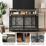 LEMBERI Dog Crate Furniture Large Breed,Wodeen Large Dog Kennel Indoor End Table,Heavy Duty Dog Crate,Decorative Pet Crate Dog Cage (Gray) LEMBERI