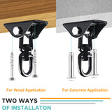 360°Rotating Hammock Hanging Kit, Heavy Duty 1200 lb Capacity Stainless Steel Hanging Swing Hooks, 1 Pack Swing Hanger for Yoga, Hammock Chair, Sandbag, Swing Sets(Black SKYPHAROS