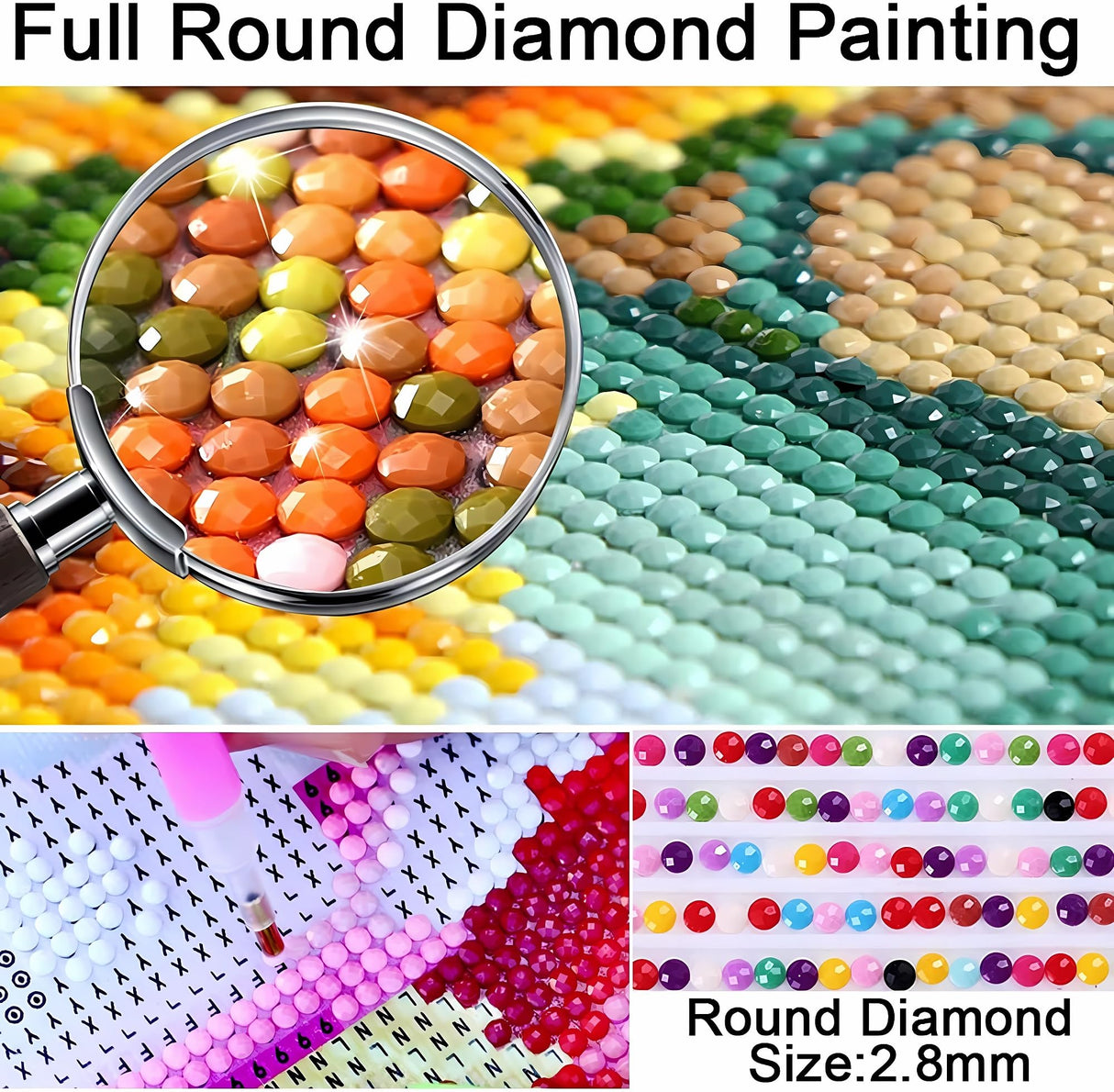 5D DIY Diamond Painting Famous People Art Full Round Drill Embroidery Mosaic Cross Stitch Craft Wall Decoration for Adults - 16x20 inches (40x50cm) IREDLII