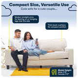 Serta Palisades 78" Track Arm Sofa, Easy Care Polyester, Soft Pillow Back, Pocket Coil Seat Cushions, Removable Covers, Loveseat or Couch for Small Spaces, Living Rooms or Bedrooms, Pebble Gray Serta
