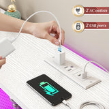 Romorgniz Dresser for Bedroom with Charging Station and LED, Sturdy Chest of Drawers with 8 Drawers and Two Open Shelves for Storage,Bedroom, Living Room,Hallway (White) Romorgniz