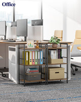 Kitsure 3-Tier Book Shelf - Wood & Metal Bookshelf with Handle & Adjustable Feet, Lightweight Bookcase for Living Room, Bedroom, Kitchen, Office or Dorm (16.5"×11.0"×28.1") Kitsure