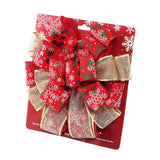 Christmas Tree Topper Bow, 44X12 Inch Artificial Xmas Tree Flower Topper Decor, for Family, Wedding, Birthday Party, Indoor Outdoor Thanksgiving Christmas Decoration - Red/Gold/Snowflake. RoseCraft