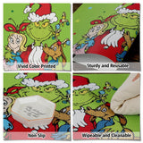 DAZONGE Set of 6 Christmas Table Placemats, Green Xmas Placemats for Dining Table Decor, Washable Table Mats for Christmas Holiday Home Kitchen Decor DAZONGE
