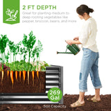 Best Choice Products 6x3x2ft Outdoor Metal Raised Garden Bed, Deep Root Box Planter for Vegetables, Flowers, Herbs, and Succulents w/ 269 Gallon Capacity - Gray Best Choice Products