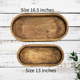 Modish Luxury Decorative Wooden Dough Bowl 13 inch, Brown Modish Luxury
